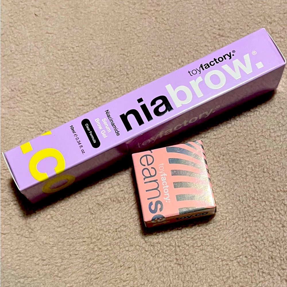 Duo Lot Toy Factory Niabrow Serum Brow Gel & Dreamset Highlighter Serum NIB